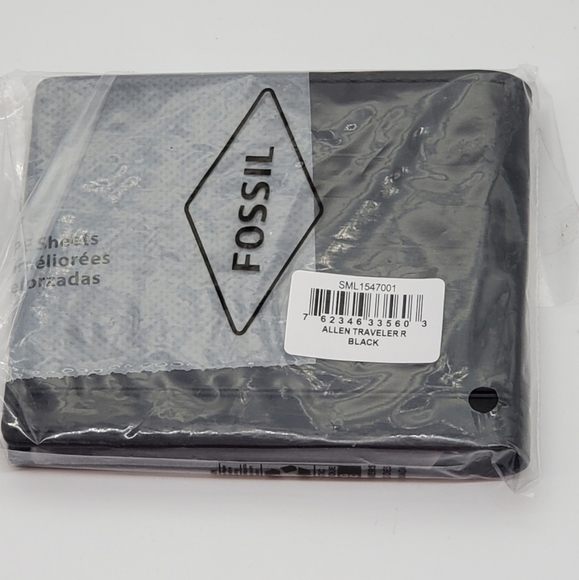 💛Fossil Allen RFID Traveler in Black - Picture 9 of 9